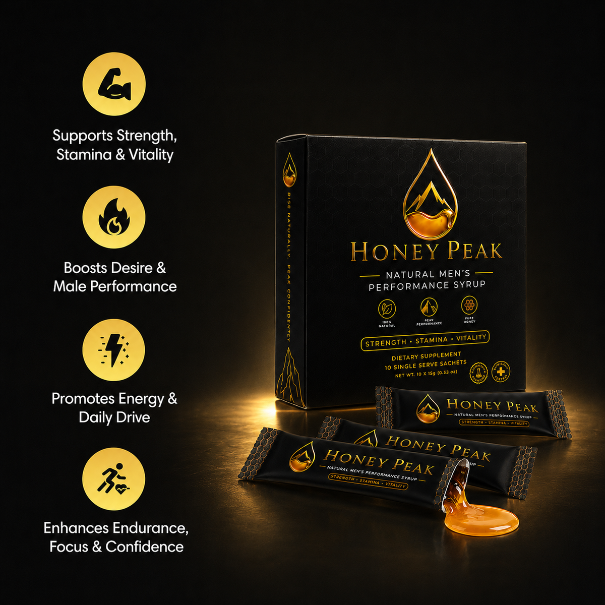 Performance Honey. Your 5-in-1 Natural Support
