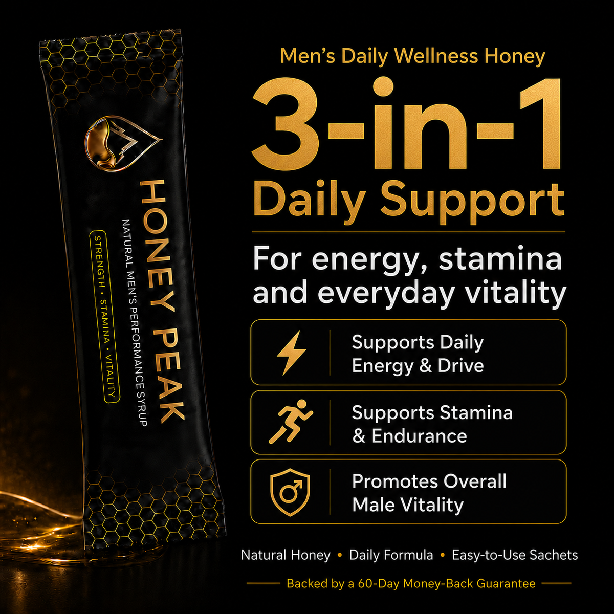 Performance Honey. Your 5-in-1 Natural Support