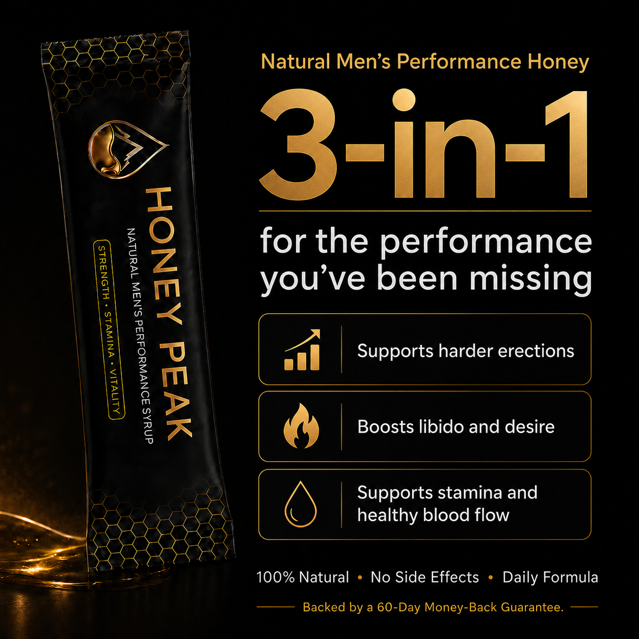 Performance Honey™. Your 5-in-1 Natural Libido & T-Booster | Upgraded Korean Formula